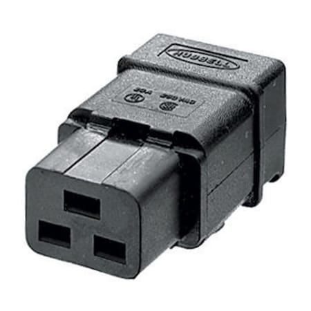 Hubbell Wiring Device-Kellems Straight Blade Connector, Non-NEMA, 20 A, 250V AC, 2 Pole, 3 Wire, Screw Terminals, Black H320C